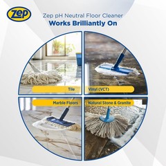 Zep Neutral PH Industrial Floor Cleaner – 1 128 Fl Oz (Pack of 1), Blue