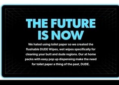 Dude Flushable Wipes XL Moisturizing Fragrance Free Multi-Surface 8 Packs