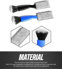 Universal 2 in 1 Duster for Car Clean, Car Brush Tool, Double Hea Color: Black
