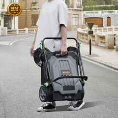VEVOR Push Floor Sweeper 25.6″ Manual Cleaner Yard Garage Patio