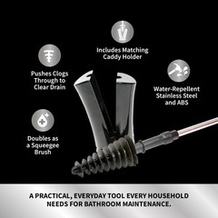 Revolutionary Plunger, Squeegee, Clog Remover, Drain Cleaner, Bathroom Toilet…