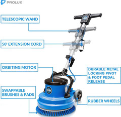 Core 15″ Heavy Duty Floor Buffer & Scrubber for All Surfaces