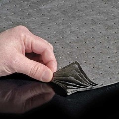 Pig Mat135 Sorbents, 22 Gal, 15 In X 20 In, Universal, Gray, Polypropylene
