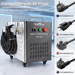 300W Pulse Laser Cleaning Machine Wood Paint Metal Paint Oil Remover 110V 5mj US