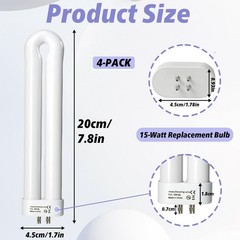 4 Pcs 15-Watt 4-Pin Base Replacement Bulb – Compatible with Black Flag 4 Pack