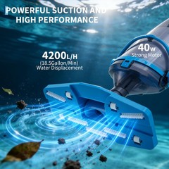 ⛳Wireless Pool & Sewage Pump Cleaner 20 GPM Suction W/LED Light & Square Chassis
