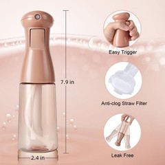 airbee Spray Bottle For Hair, Continuous Mister Sprayer, White & Terracotta