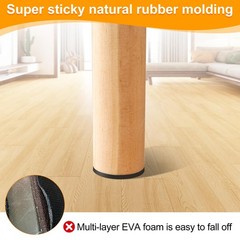 CHUNZEXI Non Slip Rubber Furniture Pads & Grippers, 1 inch 48 Round, Black
