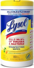 Lysol Disinfecting Wipes Bundle, 80 Count – Home Cleaning Supplies Lemon Lime