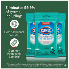 3 Pack Clorox Disinfecting Wipes To-Go Fresh Scent 9ct Each 27 Wipes Total