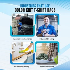 Pallet of Color Knit T-Shirt Wiping Rags – 600 lbs.- 60×10 Bags- Absorbent