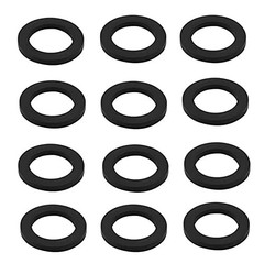LuoQiuFa 12Pcs M20 Rubber Flat Washers 30mm OD 20mm ID 3mm 30mm, Black