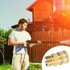 LIULO TOOL 4 Pack Pressure Washer Quick Connect Kit, Disconnect Brass