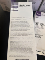 300 PDI Super Sani Cloth X-Large Germicidal 6x 50 Individual Wipes 11.5×11.75″