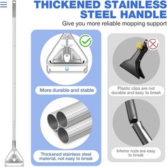 Commercial Mop Handle Heavy Duty,Industrial Metal Stick Sliver