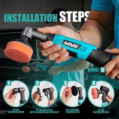 AUTIWOZ WS01 Cordless Mini Buffer Polisher, 1/2/3 Inch Micro Buffer Polisher,…
