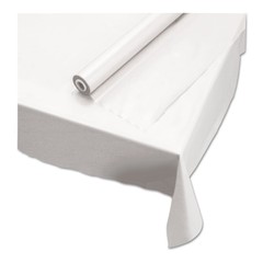 Hoffmaster 113000 40″ x 100′ Plastic Roll Tablecover – White (1-Roll) New