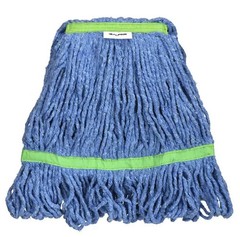 ALPINE BLENDED BLUE 24OZ LOOP END MOP HEAD 5 INCH GREEN HEAD AND TAILBAND