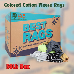 Color Knit Fleece Rags 50 LBS Box