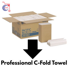 Georgia Pacific Professional 25190 C-Fold Towels White 1-Ply 2400/Case