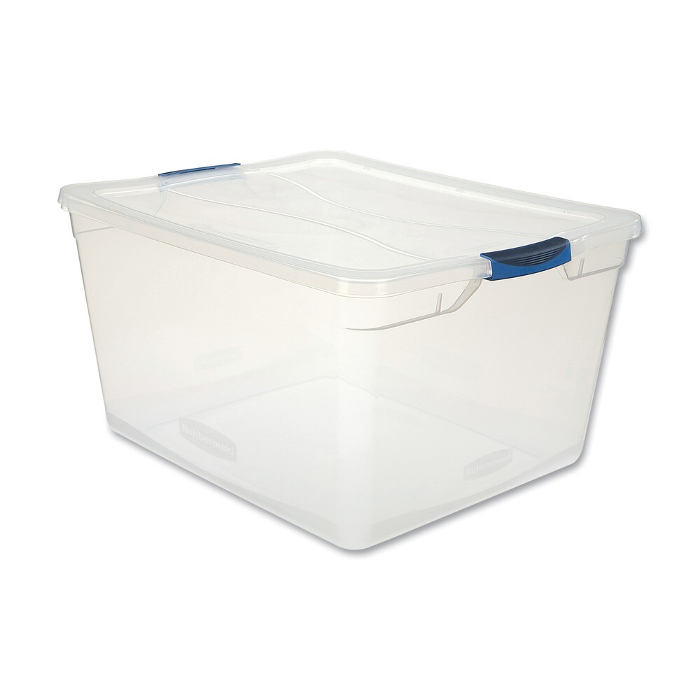 Rubbermaid RMCC710000 71 qt Clever Store Basic Latch-Lid Container – Clear New