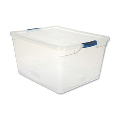 Rubbermaid RMCC710000 71 qt Clever Store Basic Latch-Lid Container – Clear New