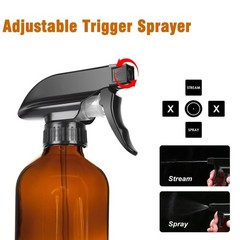 8oz Amber Glass Spray Bottles – 2 Pack Empty Refillable for 8 Ounces