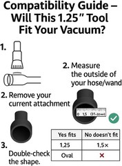 MP Maresh Products Vacuum Brush Attachment for Hardwood and Bare Floors or Walls