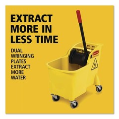 Rubbermaid Commercial 738000YEL 31 qt. Reverse Mop Bucket/Wringer – Yellow New