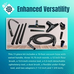 Shark Navigator & Lift Away Vacuum Long Flexible Hose 10′ Length (Read Below)