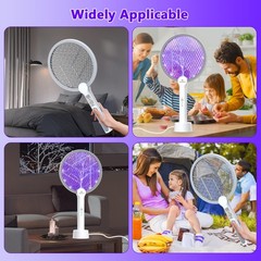 Gooqand Bug Zapper Racket 2 In 1 Mode Electric Fly Swatter Usb Rechargeable