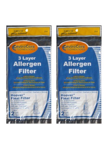 (4) Hoover WindTunnel Non Self Propelled 3 Layer Final Vacuum Filter, Bagless…