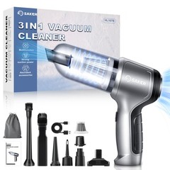 Saker Car Vacuum Portable Cordless Handheld 15000PA High Silver