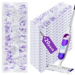 20 Count Disposable for Swiffer Power Mop Pads & 20 Count, Violet