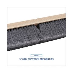 Boardwalk Floor Brush Head, 3″ Gray Flagged Polypropylene Bristles, 18″ Brush