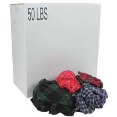 Zoro Select G350050pc Recycled Cotton Cloth Rag 50 Lb. 18″ X 18″, Assorted