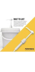 Dispensing 5 Gallon Manual Pump Dispenser for Bottles, Buckets & Jugs, White