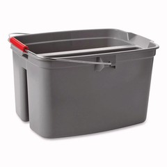 Rubbermaid Commercial 2617GRA 17 qt. Plastic Double Utility Pail – Gray New