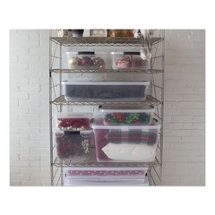 Rubbermaid RMCC710000 71 qt Clever Store Basic Latch-Lid Container – Clear New