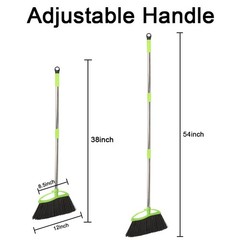 Soft Bristles Green Angle Broom with Long Handle Indoor Sweeping