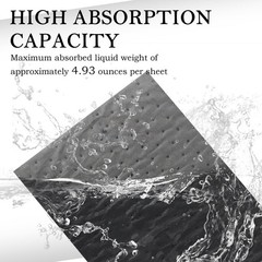 High Absorbency Microfiber Polypropylene Absorbing Pads Oil Spill Mat 10”x13”