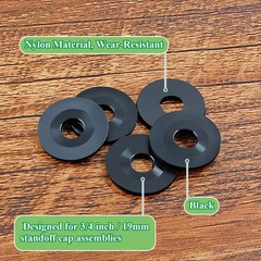 Qjaiune 20 Pack 3/4 Inch Black Washers for Shower Door Handle, 20 Pack,