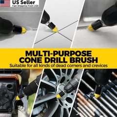 Holikme 30Pack Drill Brush Attachments Set,Scrub Pads & 30pack, Yellow