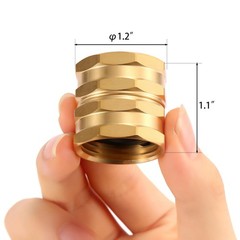 Sanpaint 2 Pack Garden Hose Adapter,Brass to Swivel, 3/4 inch