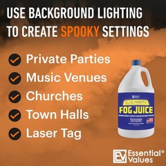 ESSENTIAL VALUES Fog Machine Fluid (128 FL OZ / 1 Gal) 1 Gal – Medium Density