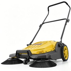 VEVOR Walk-Behind Floor Sweeper Manual Hand Push Sweeper 25.6″ Sweeping Width