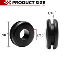 Rubber Grommet 5 Pack of Pressure Washer Nozzle Tips 7/8 inches, Black