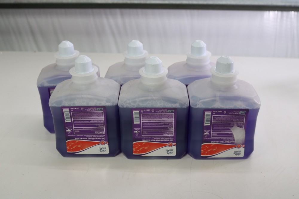 6x 1L Lot Deb Stoko InstantFOAM Non-Alcohol Fragranced Hand Sanitizer