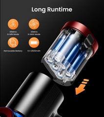 Nadaly Cordless Vacuum Cleaner 550W 45Kpa 65Mins Vacuum Cleaners For Home Stick
