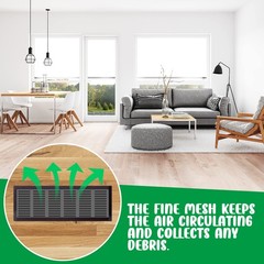 8pcs Floor Vent Mesh Covers, 4×12″ Magnetic Air Screen 4*12-8PCS